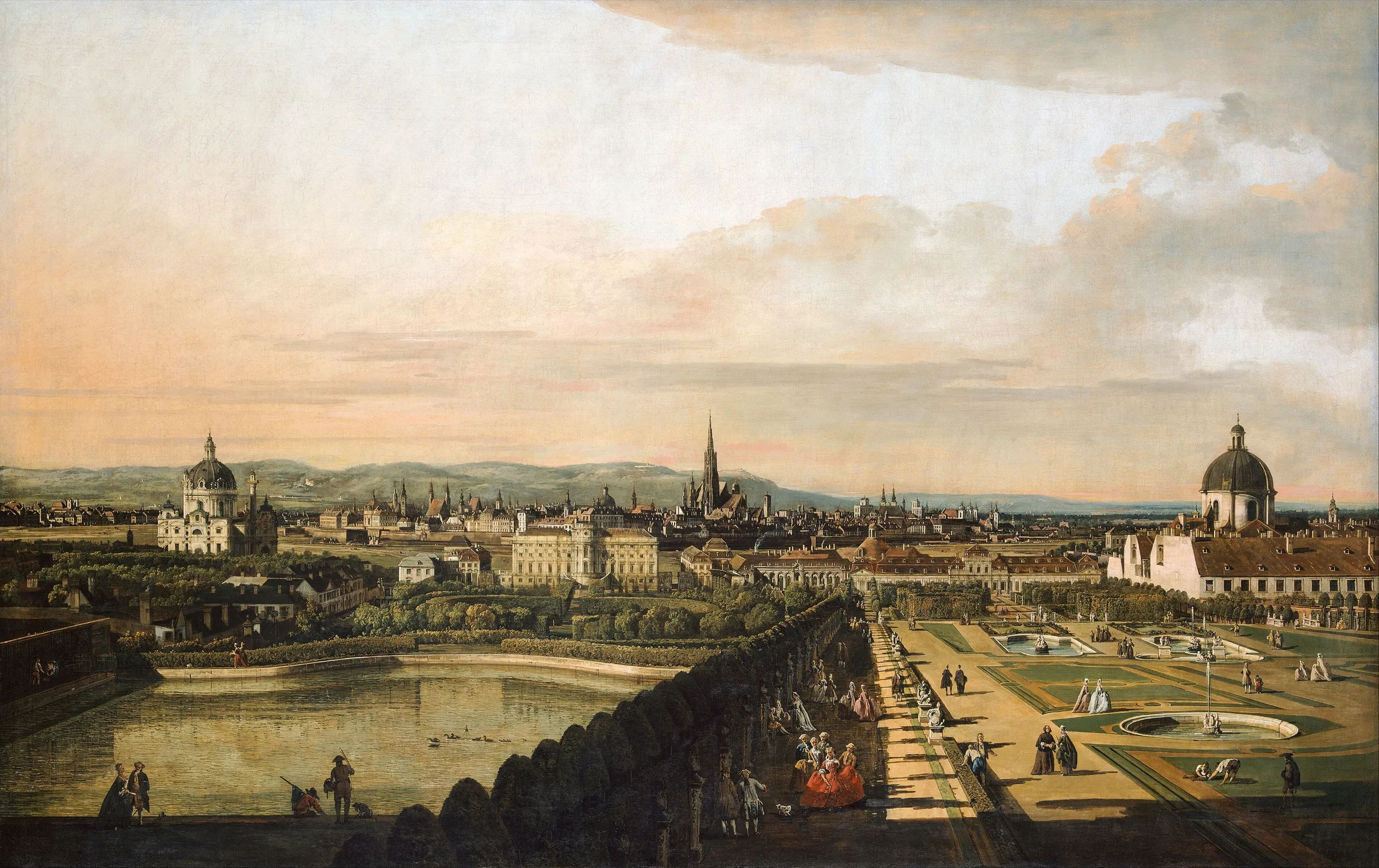 Veduta di Vienna dal Belvedere, dipinto di Bernardo Bellotto